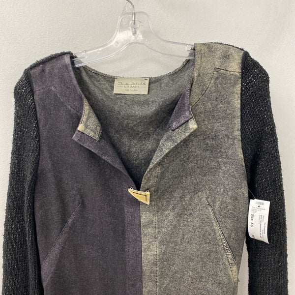 ELISA CAVALETTI WOMEN'S DRESS black grey gold XS