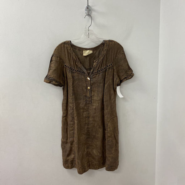 ELISA CAVALETTI WOMEN'S DRESS brown copper S
