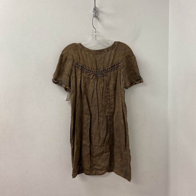 ELISA CAVALETTI WOMEN'S DRESS brown copper S