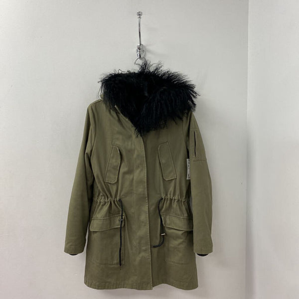 MAJE WOMEN'S COAT olive black M/2