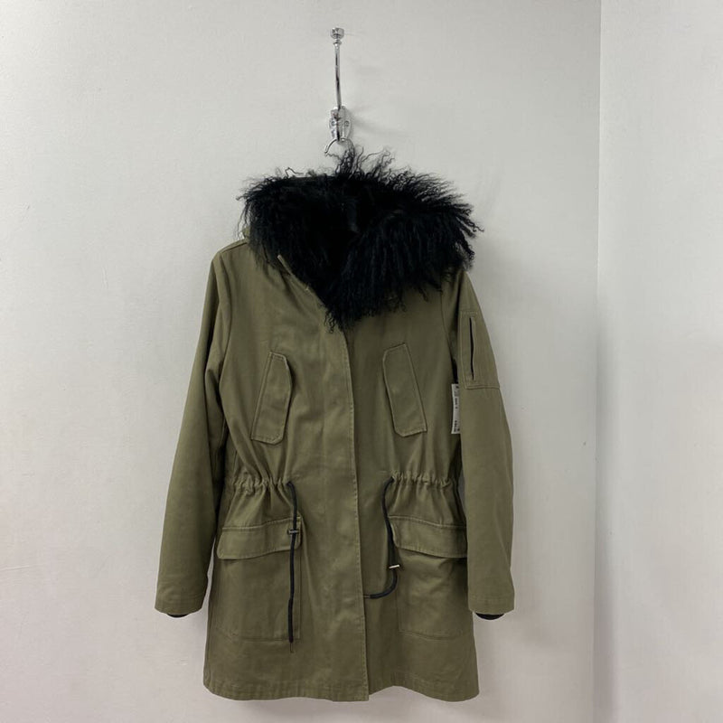 MAJE WOMEN'S COAT olive black M/2
