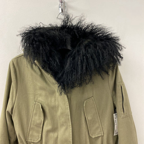 MAJE WOMEN'S COAT olive black M/2