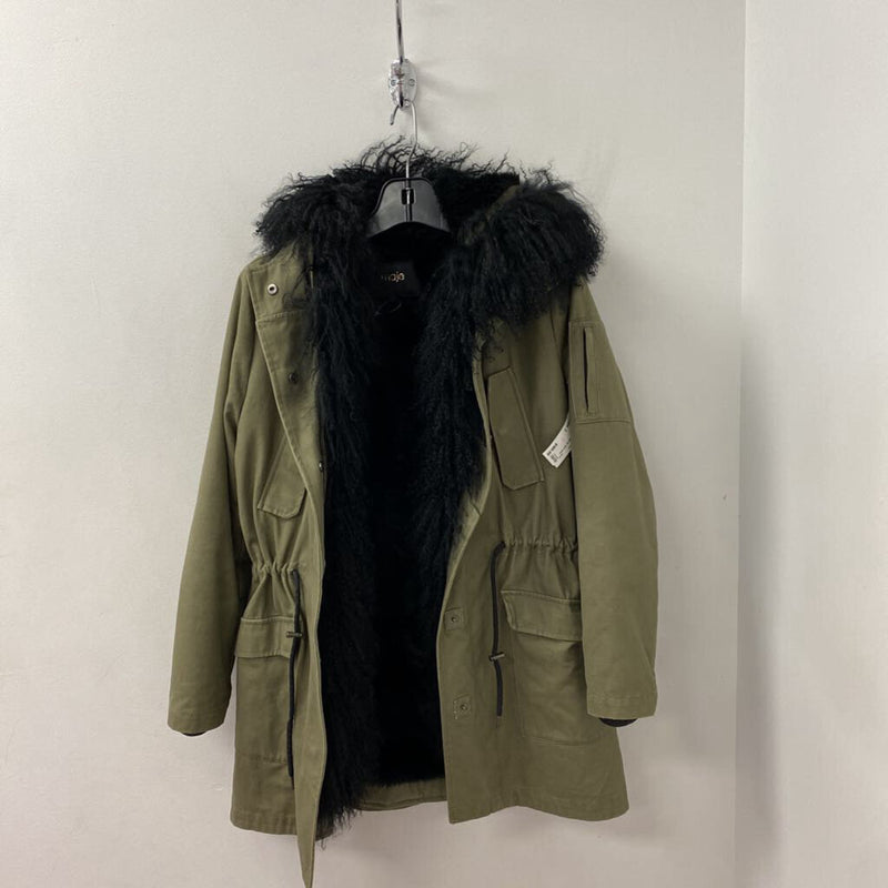MAJE WOMEN'S COAT olive black M/2