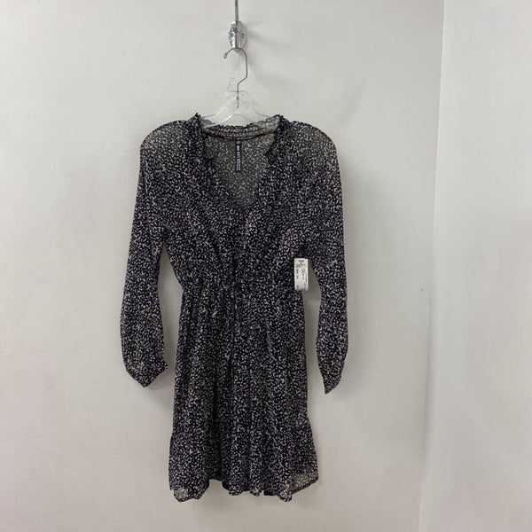 DESIGN LAB WOMEN'S DRESS black white XS