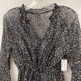 DESIGN LAB WOMEN'S DRESS black white XS