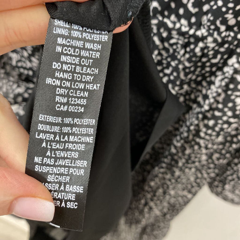 DESIGN LAB WOMEN'S DRESS black white XS