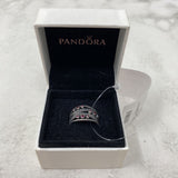 PANDORA WOMEN'S RING grey pink 7.5