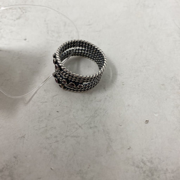 PANDORA WOMEN'S RING grey pink 7.5
