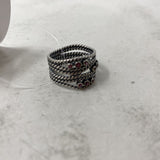 PANDORA WOMEN'S RING grey pink 7.5