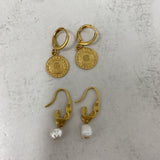 WOMEN'S EARRINGS gold white