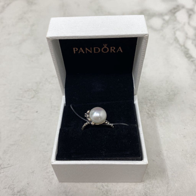PANDORA WOMEN'S RING silver white 6.5