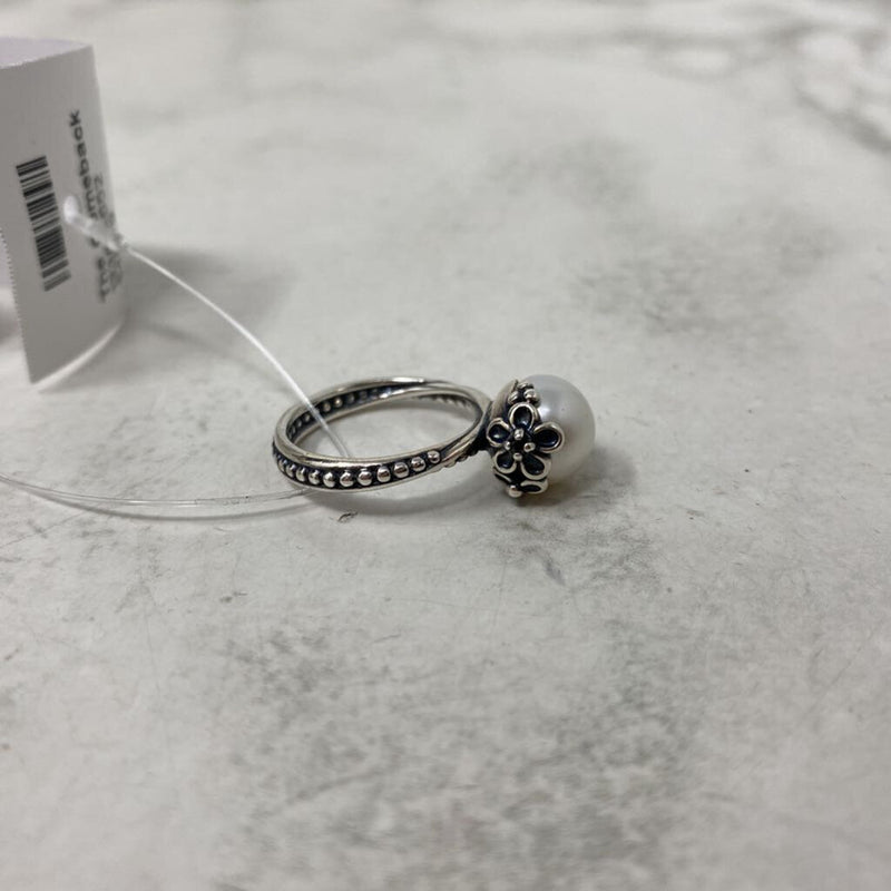 PANDORA WOMEN'S RING silver white 6.5