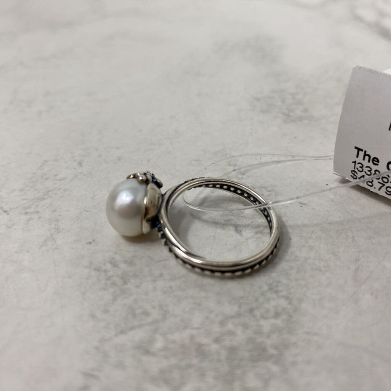 PANDORA WOMEN'S RING silver white 6.5