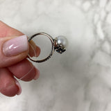 PANDORA WOMEN'S RING silver white 6.5