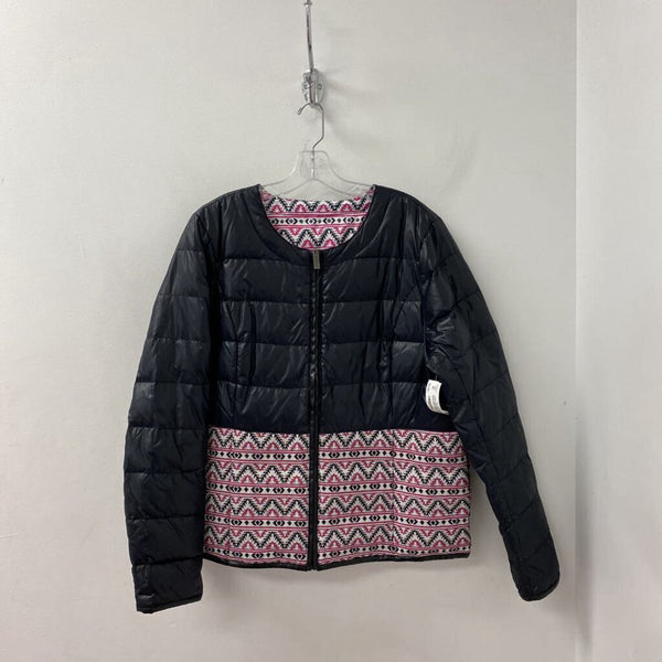 HATLEY WOMEN'S COAT black pink white mix M/L