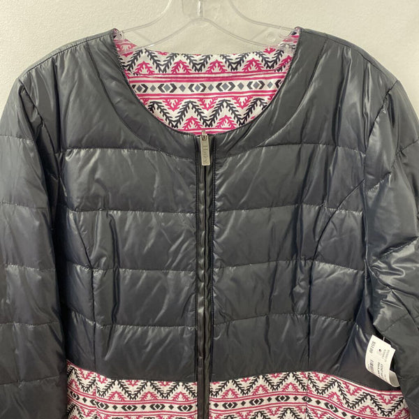HATLEY WOMEN'S COAT black pink white mix M/L