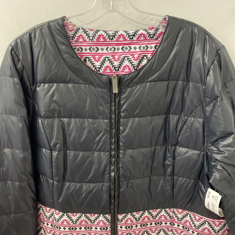 HATLEY WOMEN'S COAT black pink white mix M/L