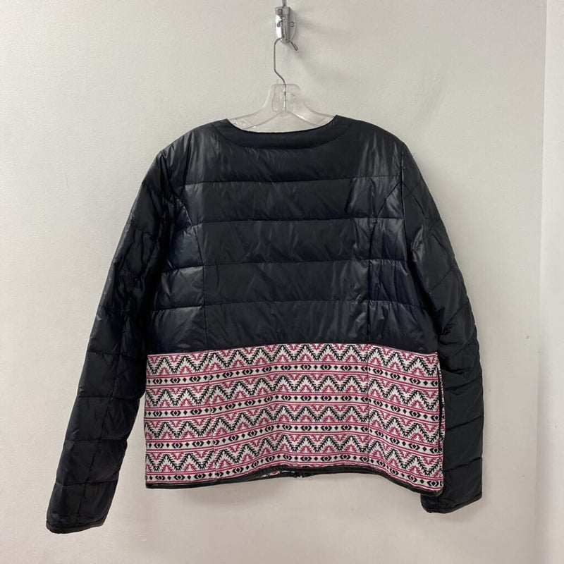 HATLEY WOMEN'S COAT black pink white mix M/L
