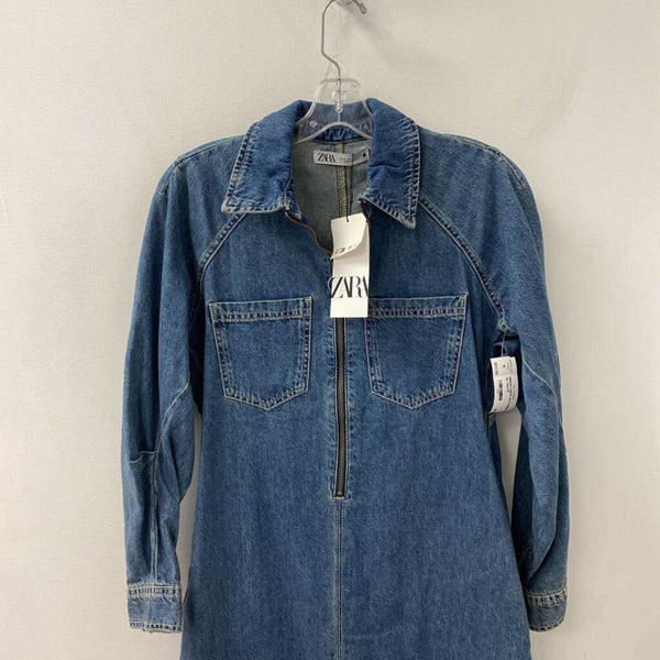 ZARA WOMEN'S DRESS blue M
