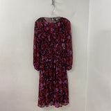 DKNY WOMEN'S DRESS navy red pink mix 8