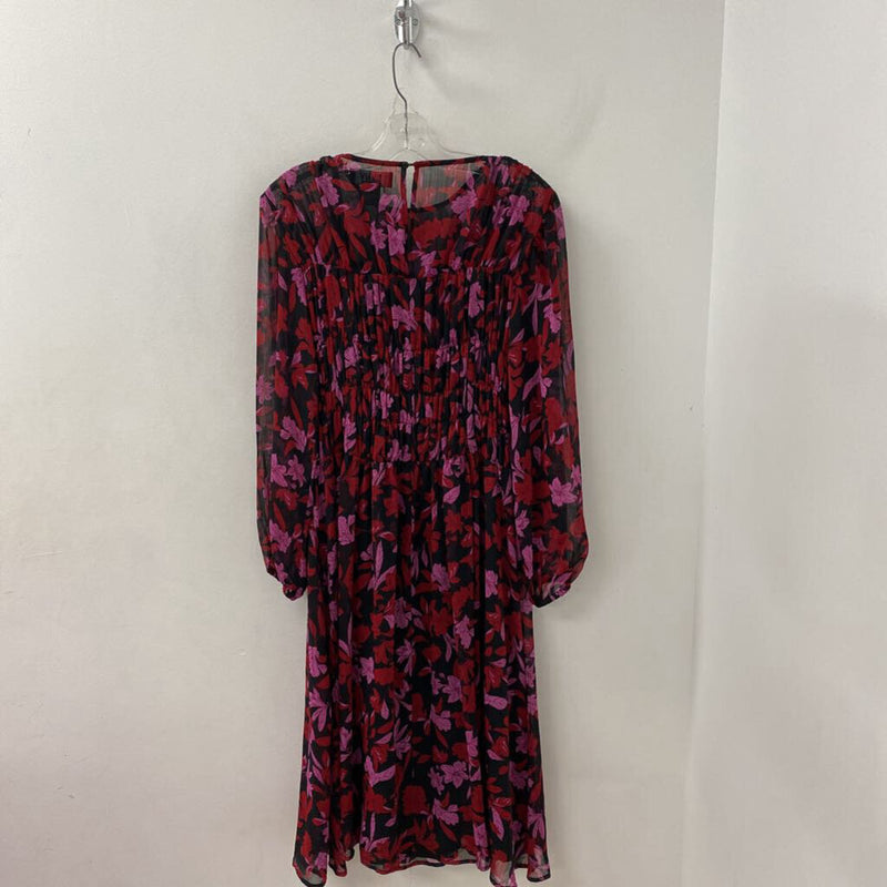 DKNY WOMEN'S DRESS navy red pink mix 8