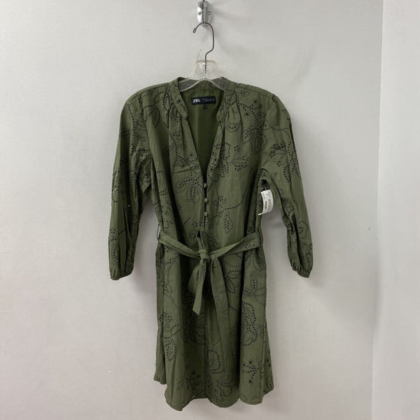 ZARA WOMEN'S DRESS olive green M