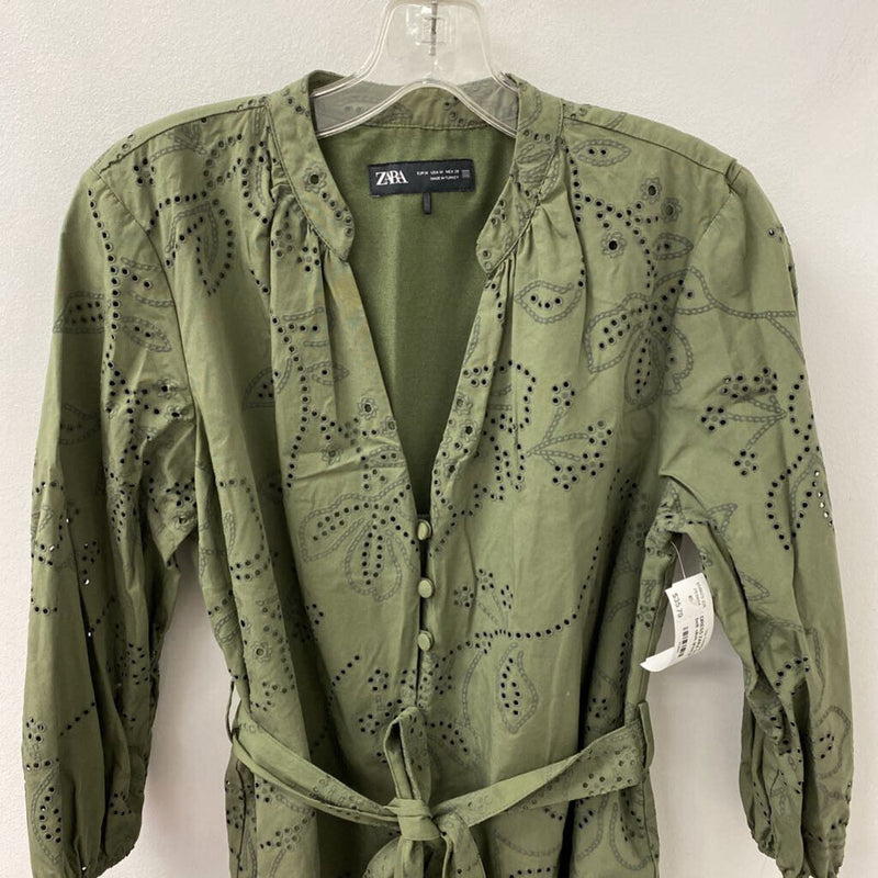 ZARA WOMEN'S DRESS olive green M