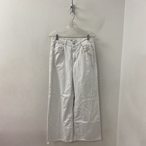 ZARA WOMEN'S JEANS white 8