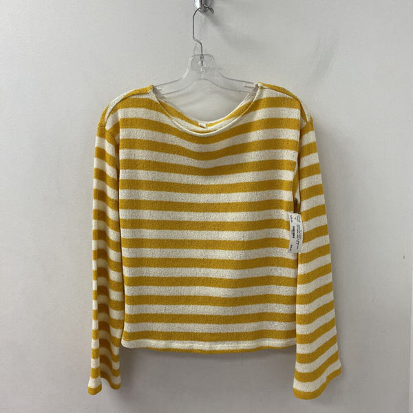 H&M WOMEN'S SWEATER yellow white mix S