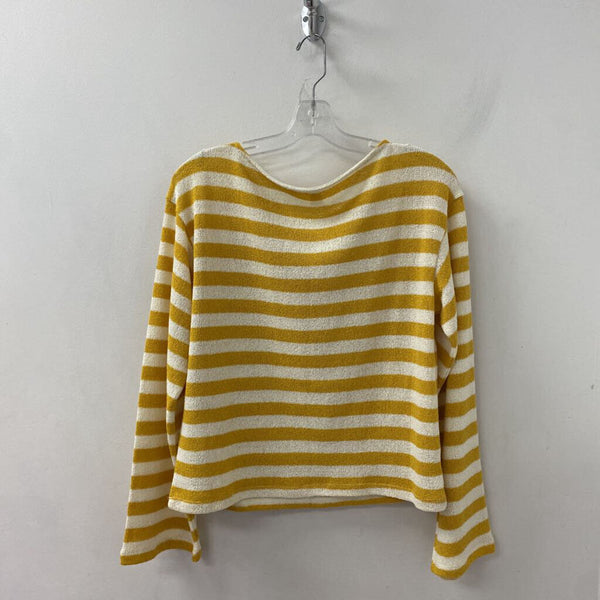 H&M WOMEN'S SWEATER yellow white mix S
