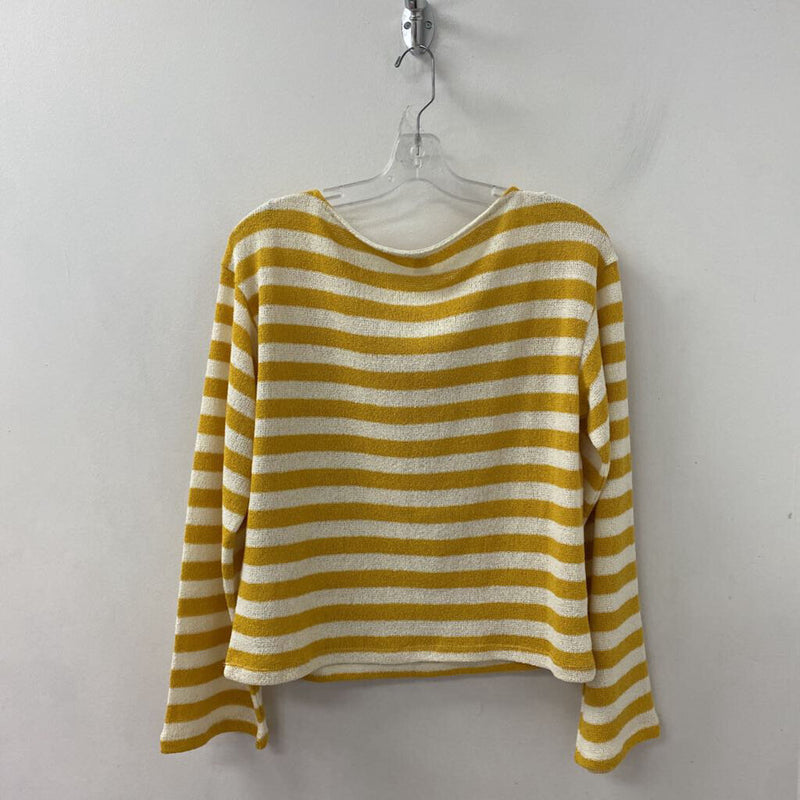 H&M WOMEN'S SWEATER yellow white mix S