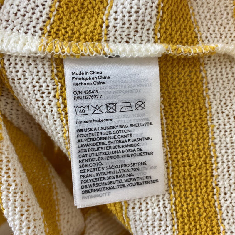 H&M WOMEN'S SWEATER yellow white mix S