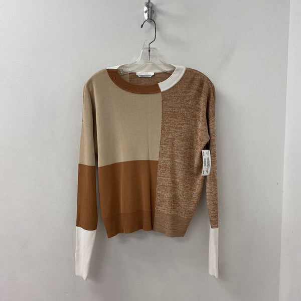 BOSS WOMEN'S SWEATER brown taupe mix S/M