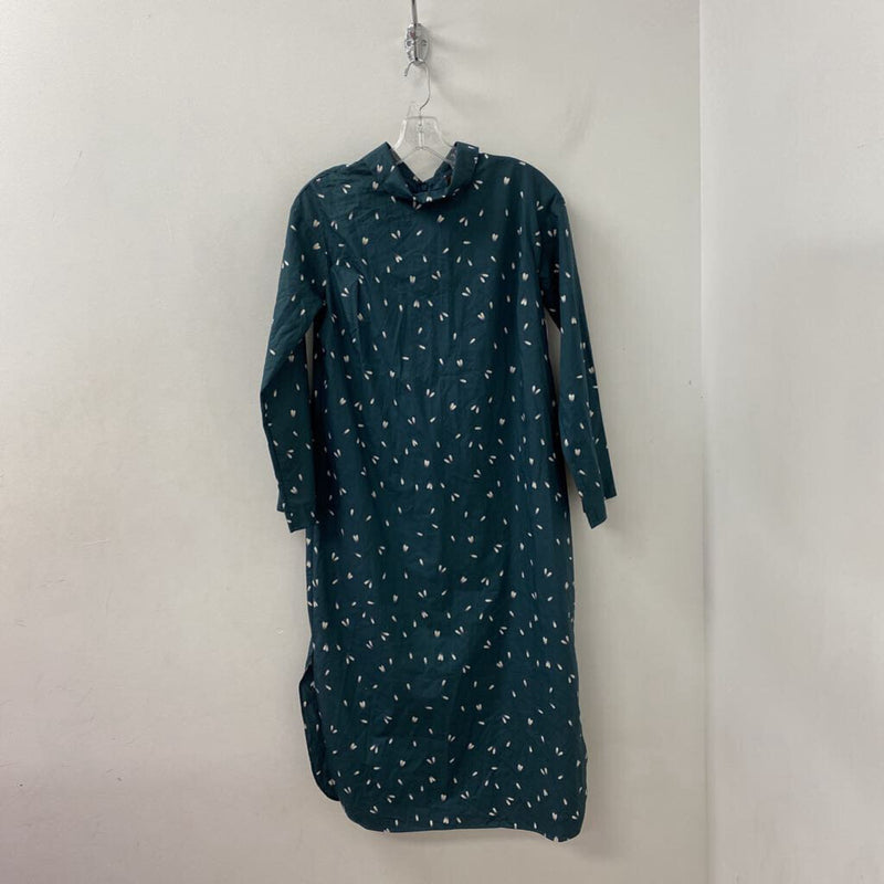 UNIQLO WOMEN'S DRESS green white print M