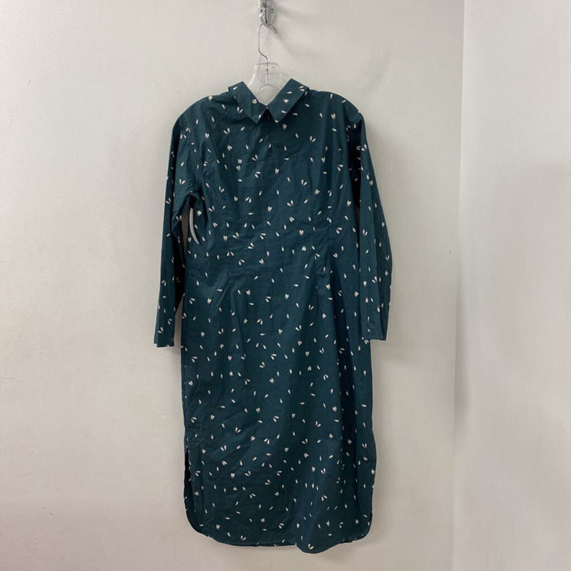 UNIQLO WOMEN'S DRESS green white print M