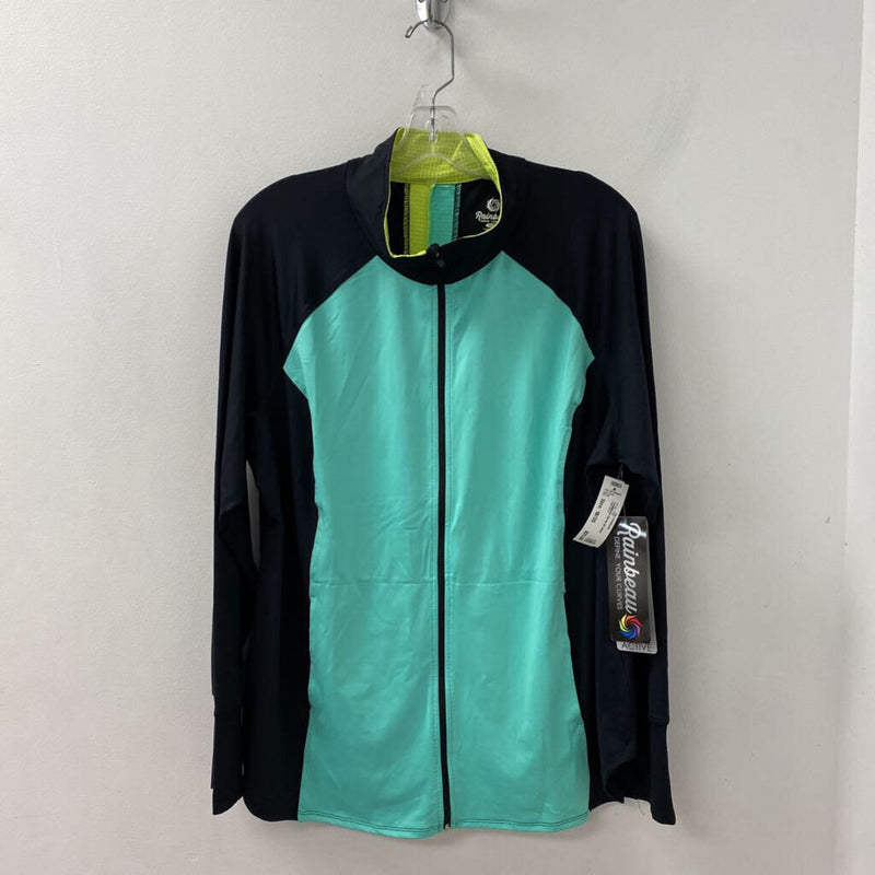 WOMEN'S PLUS TOP black yellow turquoise 18/20