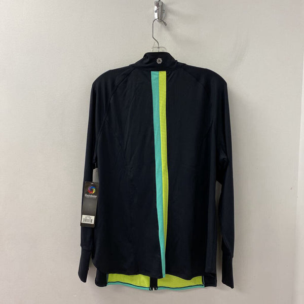 WOMEN'S PLUS TOP black yellow turquoise 18/20