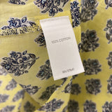J JILL/PUREJILL WOMEN'S BLOUSE/SHIRT yellow grey print XLP