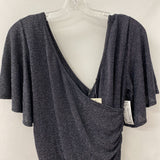 MELANIE LYNE WOMEN'S DRESS black silver mix L