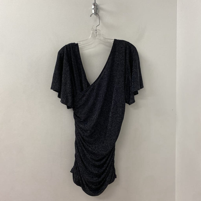 MELANIE LYNE WOMEN'S DRESS black silver mix L