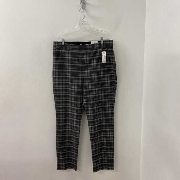 CLEO WOMEN'S PANTS grey white plaid L