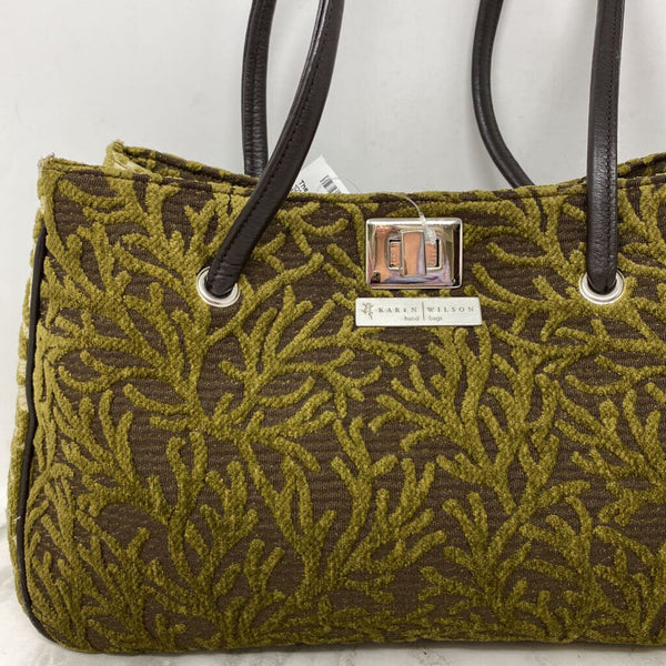 KAREN WILSON WOMEN'S BAG olive green brown mix
