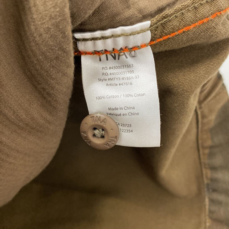TNA WOMEN'S COAT brown army green mix S