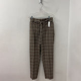REITMANS WOMEN'S PANTS brown pink plaid 14 reg