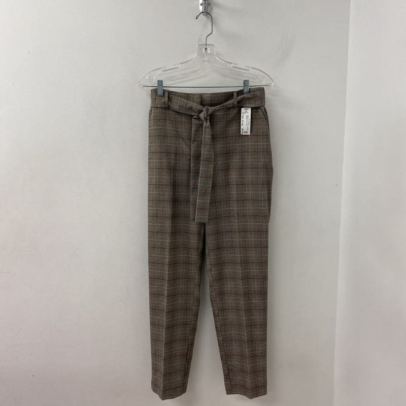 REITMANS WOMEN'S PANTS brown pink plaid 14 reg