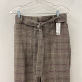 REITMANS WOMEN'S PANTS brown pink plaid 14 reg