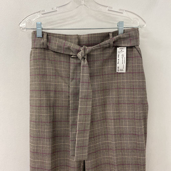 REITMANS WOMEN'S PANTS brown pink plaid 14 reg