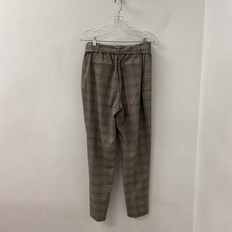 REITMANS WOMEN'S PANTS brown pink plaid 14 reg