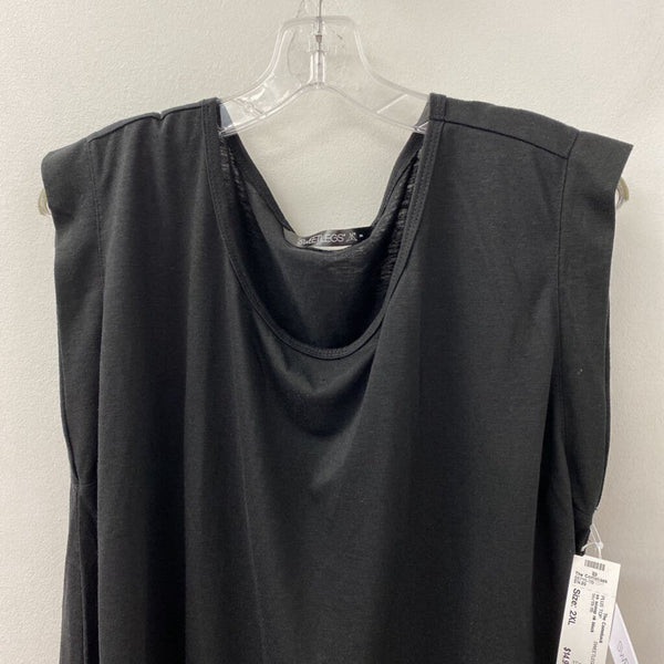 SWEETLEGS WOMEN'S PLUS TOP black 2XL