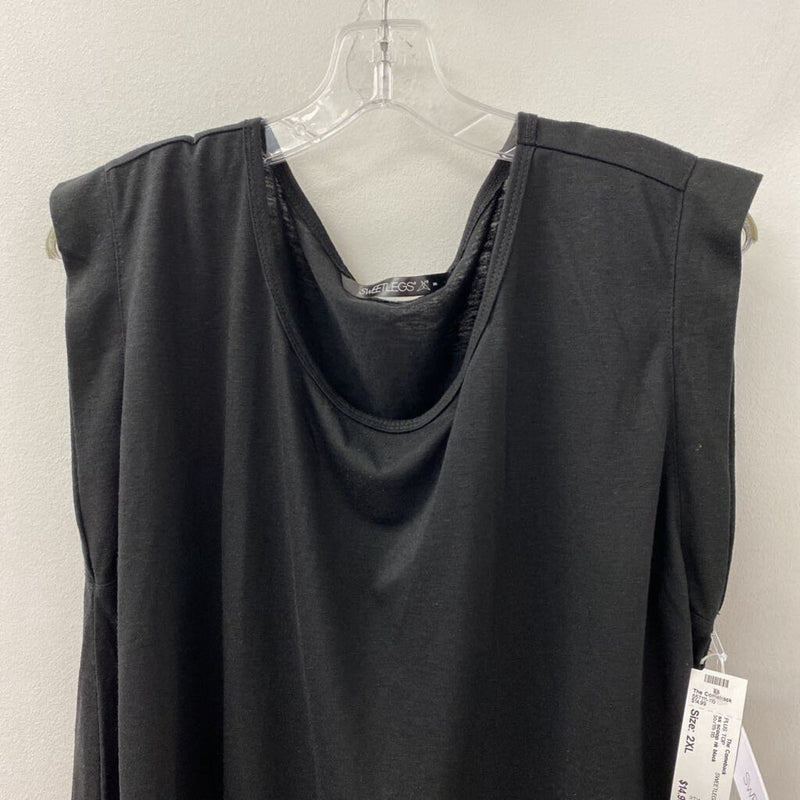 SWEETLEGS WOMEN'S PLUS TOP black 2XL